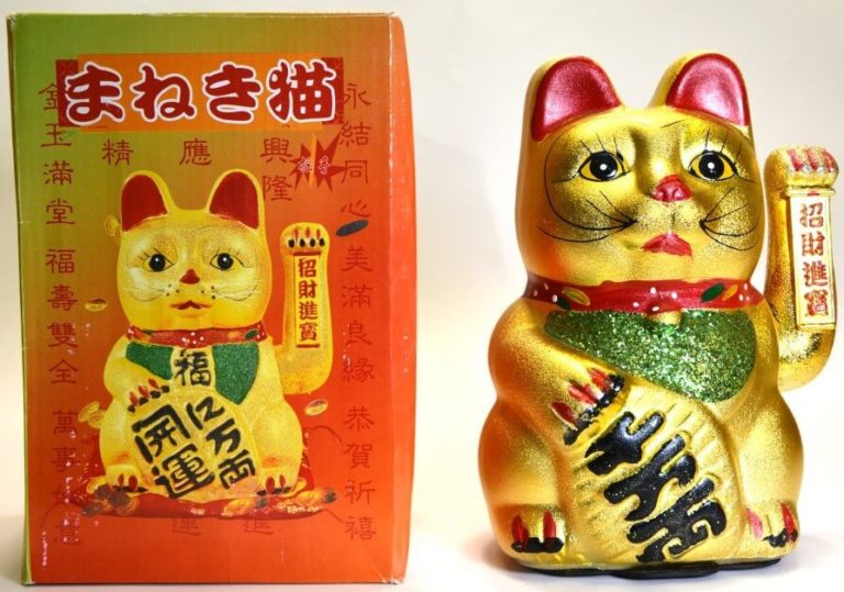 FORTUNE CAT CERAMIC 22cm