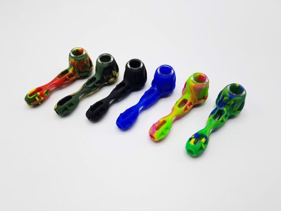 SILICONE PIPE WITH GLASS
