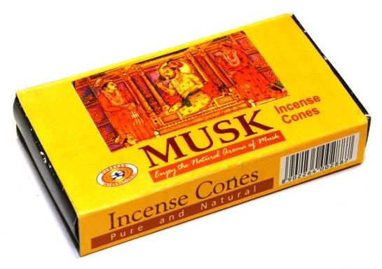 Darshan International Incense Cones MUSK With Holder (10 PCS)